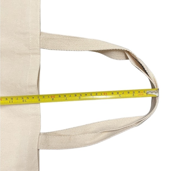 Hand painted canvas reusable tote bag - Picture 5 of 6